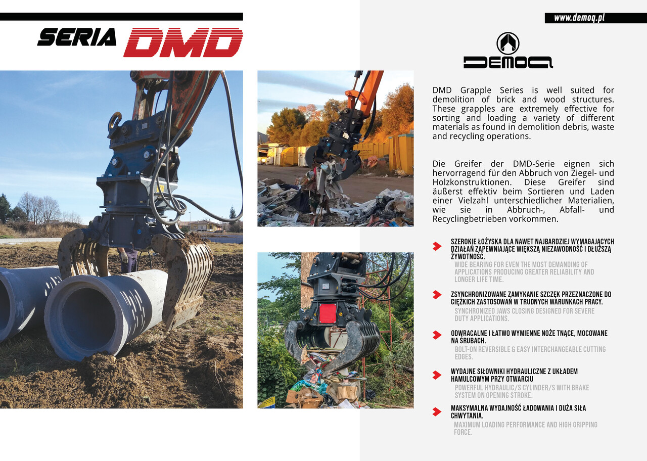 Grappin pour Engins de chantier neuf DEMOQ DMD 65 S Hydraulic Polyp -grab 265 kg: photos 4