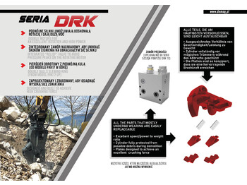 Cisaille de démolition pour Pelle neuf DEMOQ DRK13  Hydraulic Rotating Pulveriser Crusher 1400 KG: photos 3