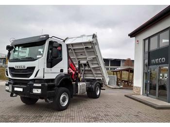 Camion plateau, Camion grue Iveco AD190T 4x4 Dump truck with crane: photos 1