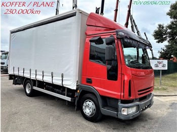 Camion à rideaux coulissants Iveco Eurocargo ML 100E18 - BOX + CURTAINSIDE - MANUAL GEARBOX - STEEL SPRING SUPENSION - GROSS WEIGHT 10T - EURO 3 - TÜV 04/2022 - BO: photos 1