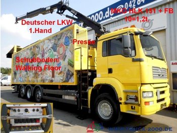 Camion fourgon MAN TGA 32.390 Schubboden 57m³ Kran 10m Müll Presse: photos 1