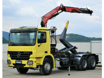 Camion ampliroll, Camion grue Mercedes-Benz Actros 2641 Abrollkipper 4,80m+ Kran*6x4*: photos 1