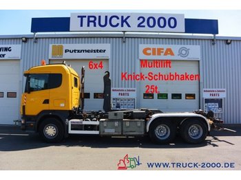 Camion ampliroll Scania 124G470 6x4 Multilift Knick- Schub Haken 25 to.: photos 1