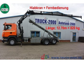 Camion - système de câble, Camion grue Scania R 340 Seil-Abrollkipper mit Hiab Ladekran + FB: photos 1
