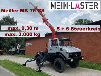 Camion grue Unimog U 1000 Meiller Kran 75 RS 3.000 kg max. 9,3 m: photos 1