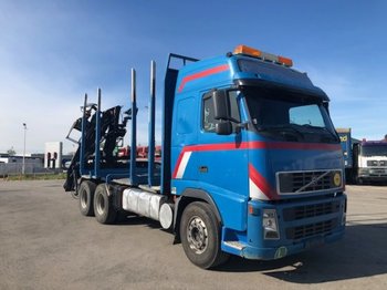 Camion, Camion grue pour transport de bois Volvo FH 12 460 6x4 Holztransporter mit Loglift Kran und Greifer: photos 1
