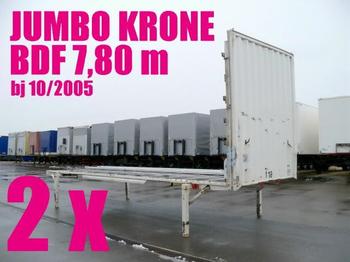 Krone WECHSELBRÜCKE PLATEAU JUMBO 7,80 2 x - Carrosserie interchangeable/ Conteneur