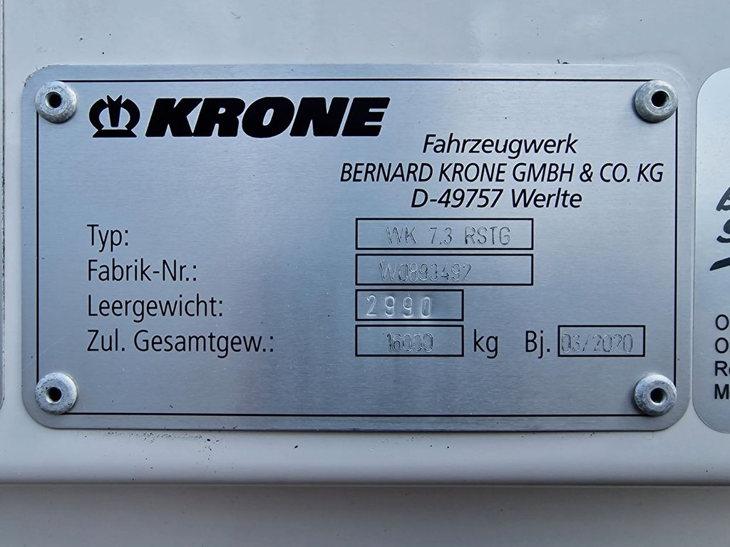 Carrosserie fourgon Krone WK 7.3 RSTG / Rolltor / Textil / Koffer: photos 18