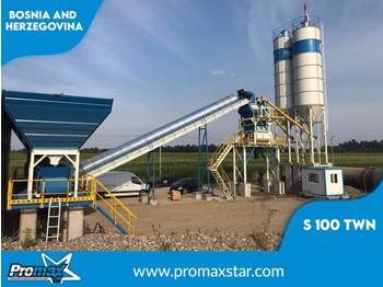 PROMAX Stationary Concrete Batching Plant S100-TWN (100m3/h) - Centrale à béton