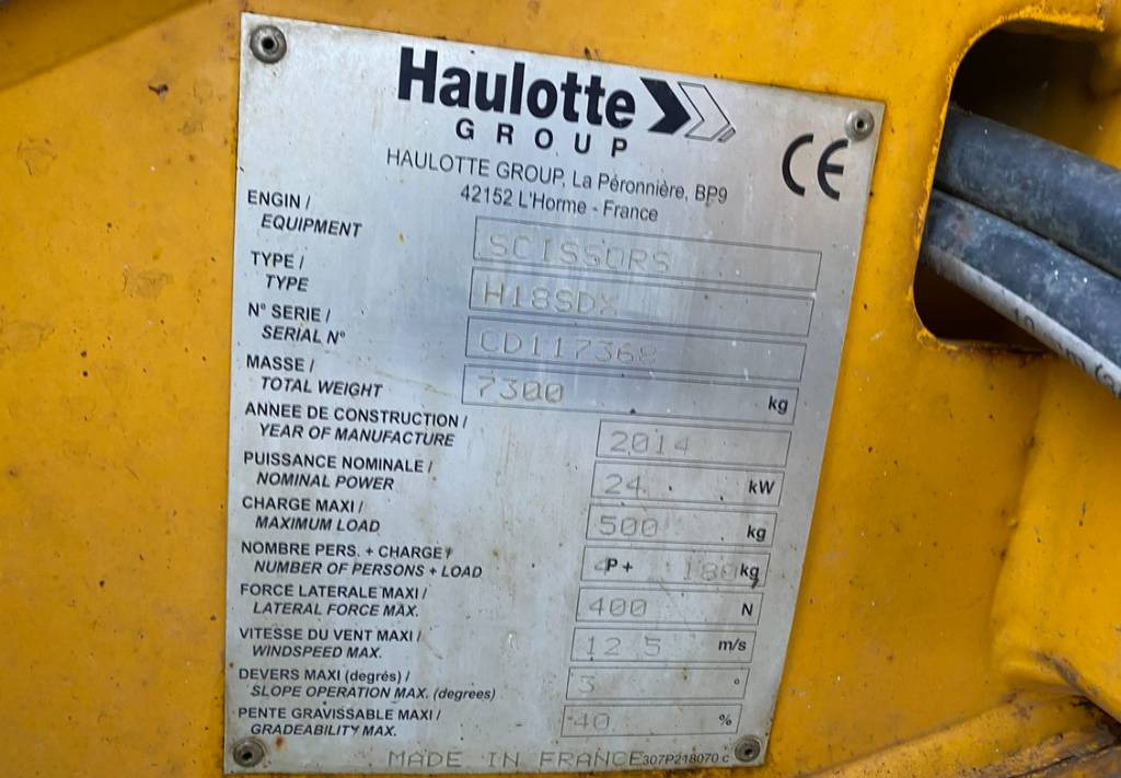 Nacelle ciseaux Haulotte H18SX Diesel 4x4 Scissor Work Lift 1800cm: photos 10