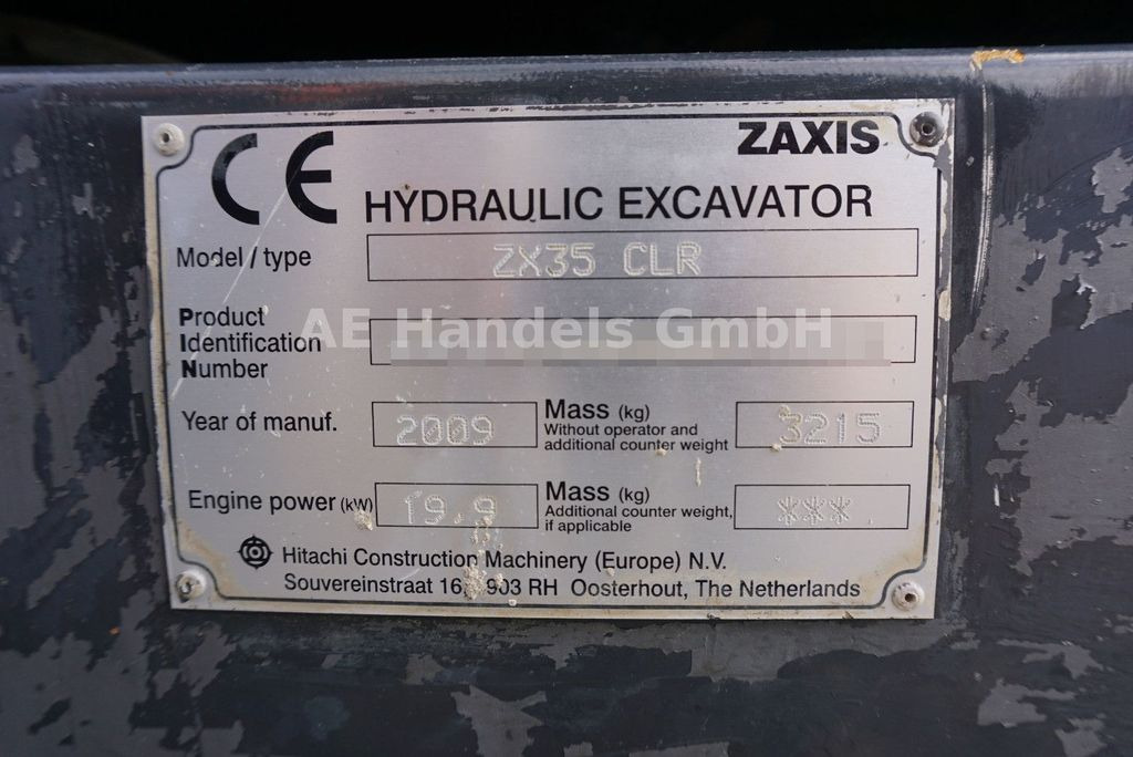 Mini pelle Hitachi ZX35 CLR *Gummiketten/Schnellwechsler: photos 15