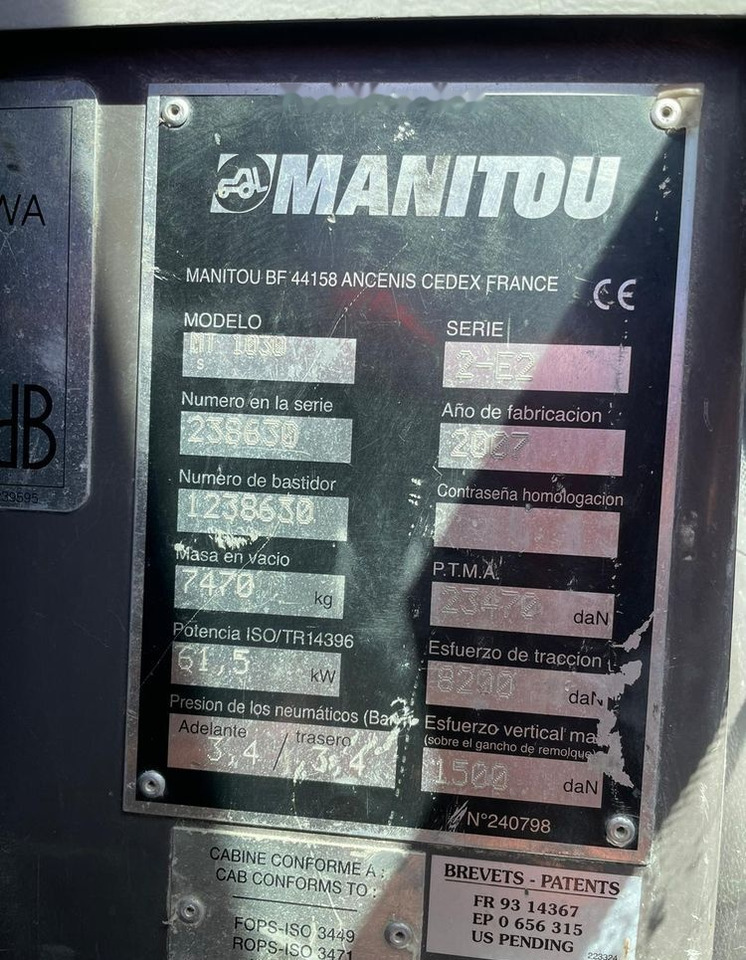 Manitou MT1030 2-E2 en crédit-bail Manitou MT1030 2-E2: photos 16