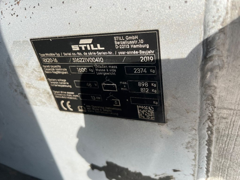 Chariot élévateur électrique Still RX20-16 RX20-16 triplo520 freelift sideshift 2019 NEW MODEL!: photos 17