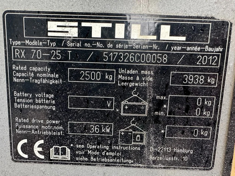 Chariot élévateur à gaz Still RX 70-25 T 2.5 ton Duplex Sideshift Positioner LPG Heftruck: photos 9