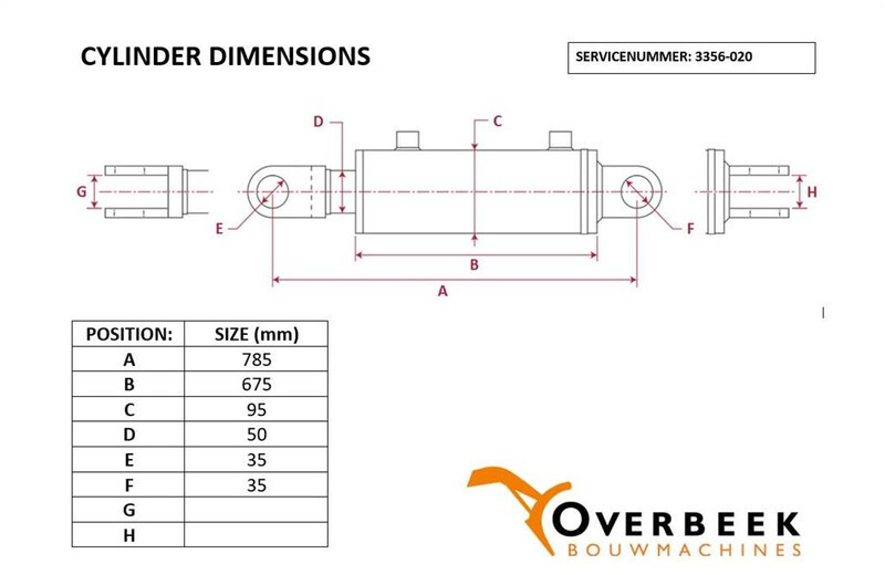 Hydraulique pour Engins de chantier Atlas 52 D - Tilt cylinder/Kippzylinder/Nijgcilinder: photos 5