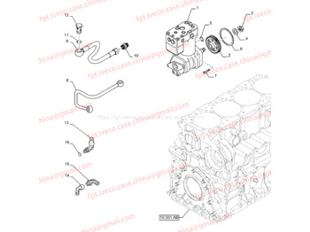Compresseur FPT IVECO CASE Cursor9 F2CFE614A*B041/F2CGE614F*V004 5802431166 Air Compressor Gear87520321