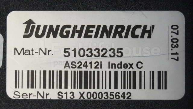 Bloc de gestion pour Matériel de manutention Jungheinrich 51033235 Rij regeling Drive controller AS2412i index C from ESE320 year 2017 sn. S13X00035642: photos 2