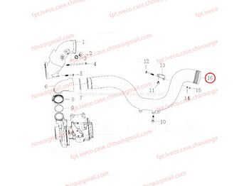 Système de refroidissement MAN D2066 Intercooler front intake pipe 09411-5173: photos 3