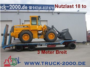 LANGENDORF TUE 24/80 3 Achsen Nutzlast 18to 3 m Breit - Remorque porte-engin surbaissée