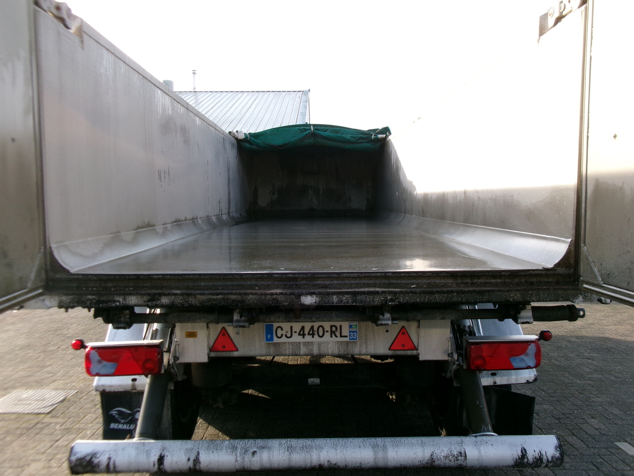 Semi-remorque benne Benalu Tipper trailer alu 22 m3 + tarpaulin: photos 10