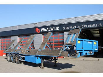 Semi-remorque plateau EKW Steel plate carrying trailer Breed transport trailer Air suspension, self supporting with Hatz motor schuinsteller: photos 1