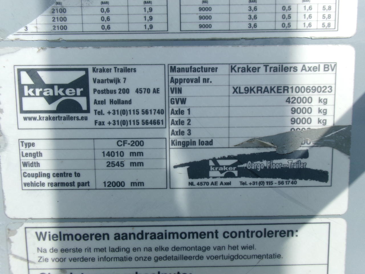Semi-remorque à fond mouvant Kraker Walking floor trailer alu 90 m3 CF-200: photos 14
