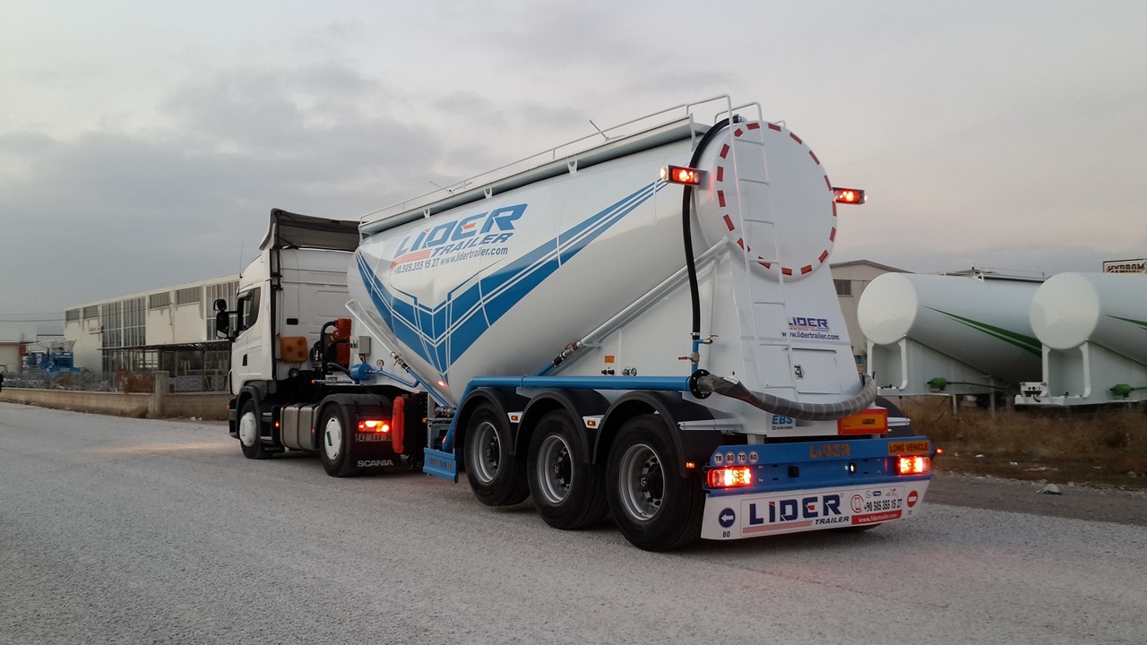 Semi-remorque citerne pour transport de ciment neuf LIDER 2023 MODEL NEW CEMENT TANKER: photos 14