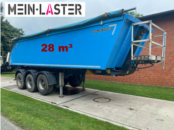 Semi-remorque benne Meiller Alu Stahl Mulder 28 m³ Fertiger NL 29.300 kg: photos 1