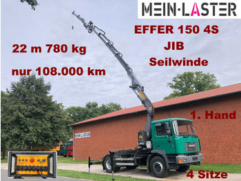 Tracteur routier MAN 18.264 Effer 150 -4S Kran 22m+ JIB+Seilwinde+FB: photos 1