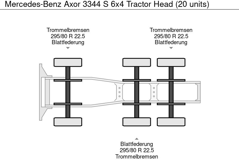 Mercedes-Benz Axor 3344 S 6x4 Tractor Head (20 units) en crédit-bail Mercedes-Benz Axor 3344 S 6x4 Tractor Head (20 units): photos 17