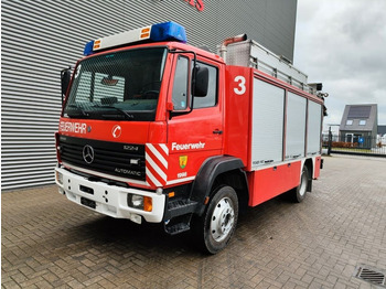 Mercedes-Benz 1224 Fire truck + crane Fassi F85.23 4x4 - Camion de pompier: photos 1