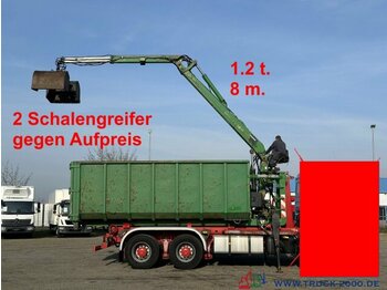  Abrollcontainer 23 m³ + Kran Hiab F 95S 1.2t 8m - Benne ampliroll: photos 1