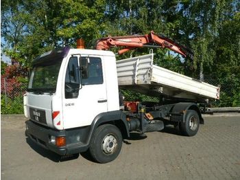 Camion benne Man 10.163 Kipper mit Kran: photos 1