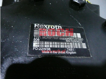 Moteur hydraulique REXROTH MCR5F750F180Z33A0M1L01SS0506: photos 2