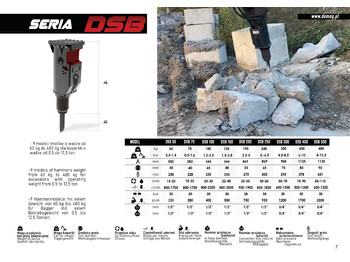 Marteau hydraulique pour Pelle neuf DEMOQ DSB 70 Hydraulic breaker 70 KG: photos 2