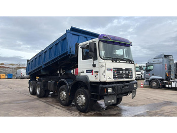 Camion benne MAN 35.414 (6 CYLINDER / 8X6 / BIG AXLES / STEEL SUSP. / LAMES / GRAND PONT): photos 2
