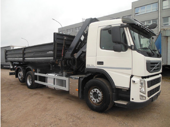 Camion benne, Camion grue Volvo FM 410, 6X2, DREISEITEN KIPPER, HIAB XS 211: photos 2