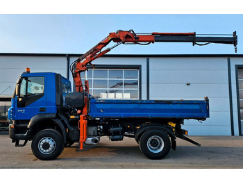 Camion benne, Camion grue Iveco Trakker 190T33 4x4 Euro5 Kran Atlas 120.2E Funk: photos 2