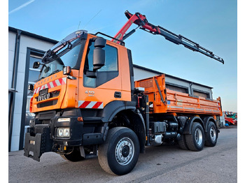Camion benne, Camion grue Iveco Trakker 410 6x4-4 EEV Palfinger PK12502 Funk: photos 2