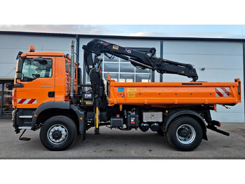 Camion benne, Camion grue MAN TGM 18.280 4x4 HIAB 111-3 Funk Kran Winterdienst: photos 5