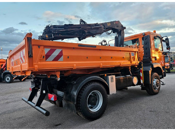 Camion benne, Camion grue MAN TGM 18.280 4x4 HIAB 111-3 Funk Kran Winterdienst: photos 3