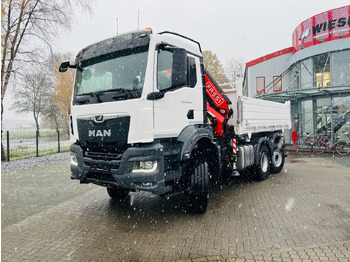 Camion benne, Camion grue MAN TGS 26.400 6x4 Krankipper Fassi/SOFORT VERFÜGBAR: photos 4