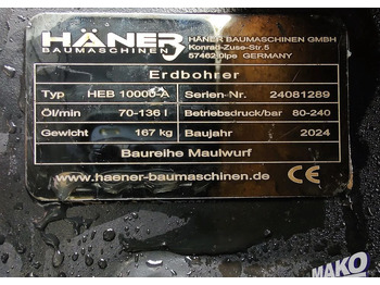 Accessoire pour Engins de chantier neuf NOWY nieużywany świder do ziemi Haner HEB 10000-A: photos 4