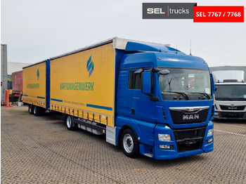 Camion à rideaux coulissants MAN TGX 18.440 4X2 LL-U /Intarder/Hubdach/Durchlade: photos 3