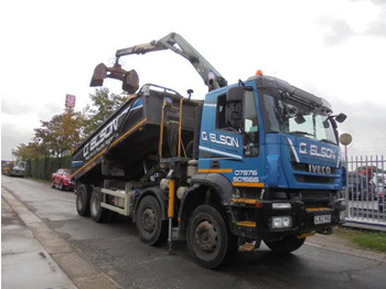Camion benne, Camion grue Iveco AD340T36 8X4: photos 5