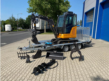 Mini pelle, Remorque Minibagger BK2800ASR + Tieflader + Zubehör *INKL.19% MWST*BERGER KRAUS*KUBOTA*SCHWENKARM* VERSTELLFAHRWERK*KLIMA*: photos 2