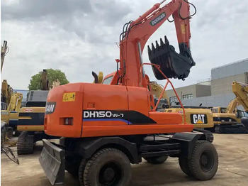 Pelle sur chenille Wheel digging excavator Used DOOSAN150W DH150W DH150W-7 / second-hand KOREA engine DOOSAN DH 150 150W-7 DOOSAN150: photos 2
