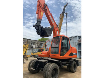 Pelle sur chenille Wheel digging excavator Used DOOSAN150W DH150W DH150W-7 / second-hand KOREA engine DOOSAN DH 150 150W-7 DOOSAN150: photos 3