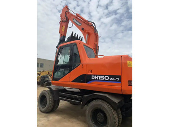 Pelle sur chenille Wheel digging excavator Used DOOSAN150W DH150W DH150W-7 / second-hand KOREA engine DOOSAN DH 150 150W-7 DOOSAN150: photos 4