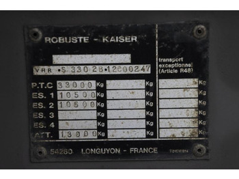 Semi-remorque benne ROBUSTE-KAISER S3302-2XLAMES/BLAD/SPRING: photos 5